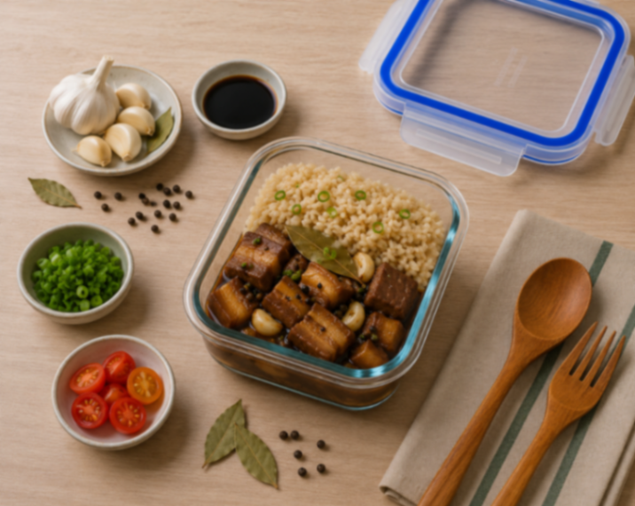 Pork Adobo with Brown Rice