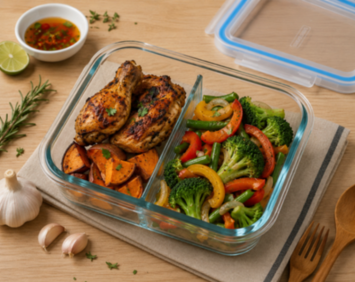 Grilled Chicken with Sweet Potato and Mixed Vegetables