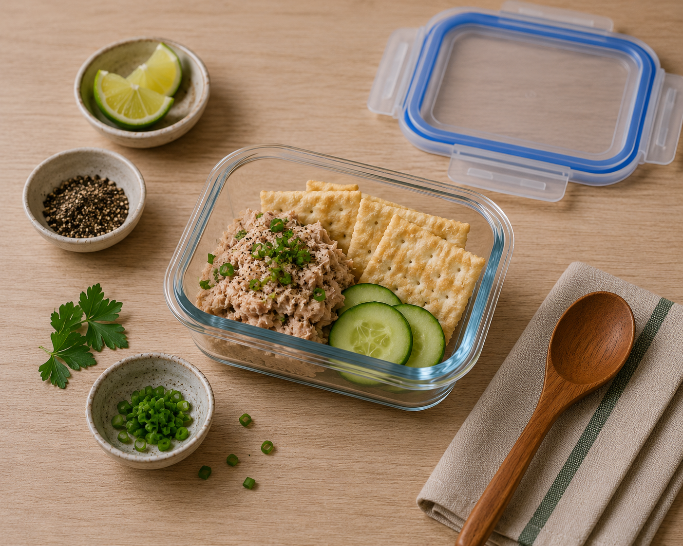 Canned Tuna with Crackers