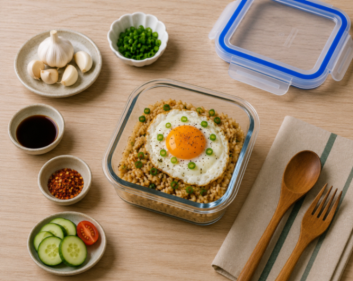 Sinangag at Itlog (Garlic Fried Rice with Eggs)