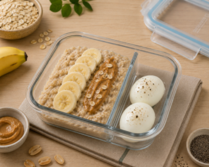 Oatmeal with Banana and Peanut Butter